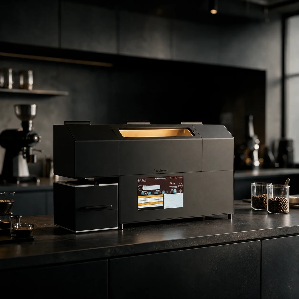 ROASTREAM in a dark modern interior